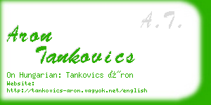 aron tankovics business card